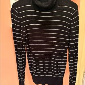 Ann Taylor Black and White Turtleneck Sweater size small